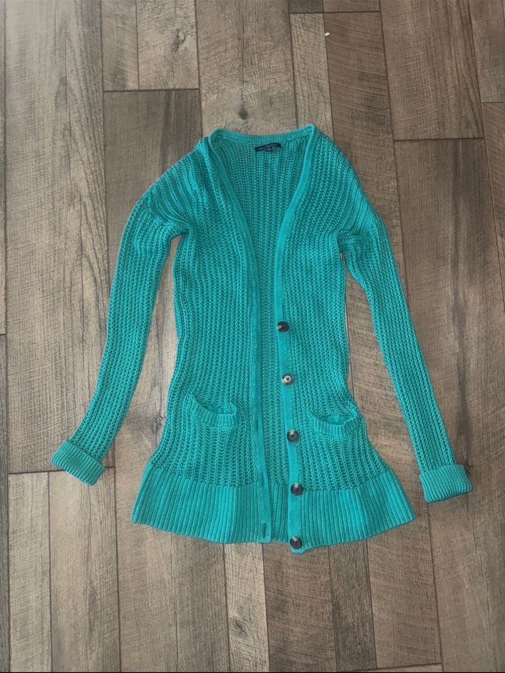 American Eagle Teal Cardigan